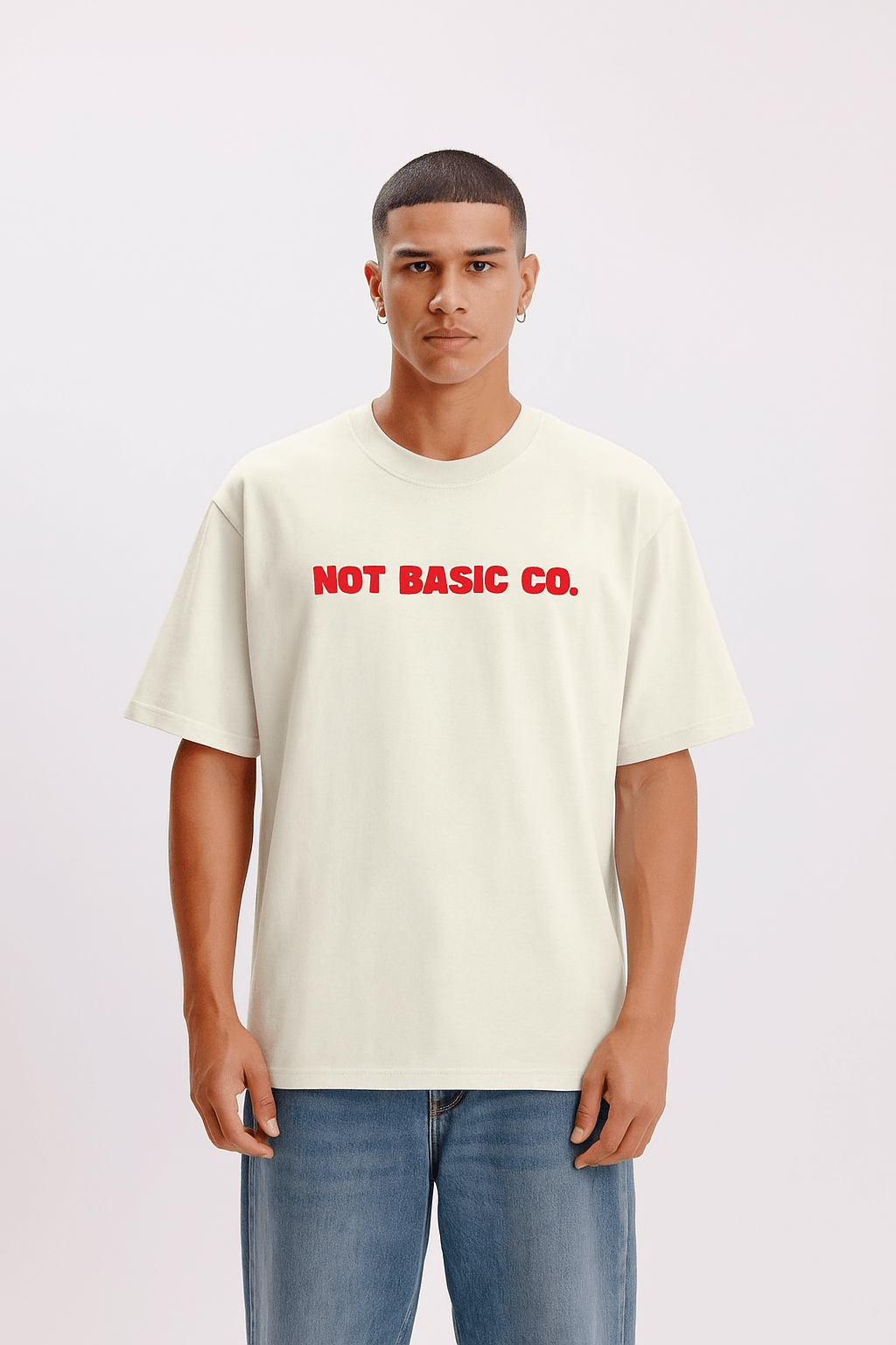 Unisex Oversized Off White T-Shirt – Streetwear Essential | Not Basic Co. - Not Basic Co.