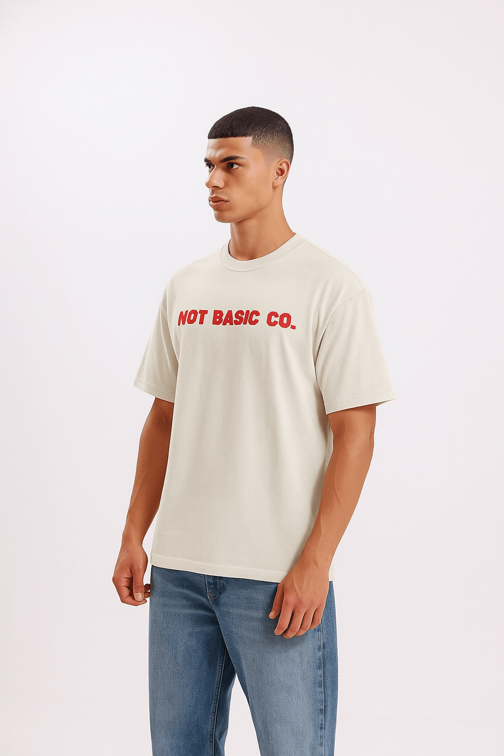 Unisex Oversized Off White T-Shirt – Streetwear Essential | Not Basic Co. - Not Basic Co.